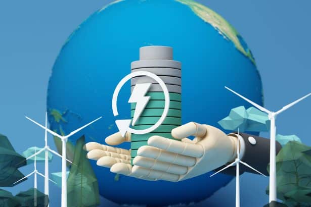 renewable energy blue background wind, solar, global