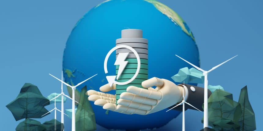 renewable energy blue background wind, solar, global