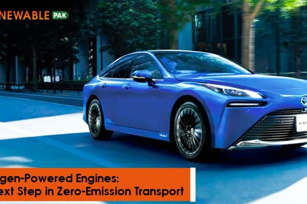 A hydrogen-powered car, showcasing zero-emission technology